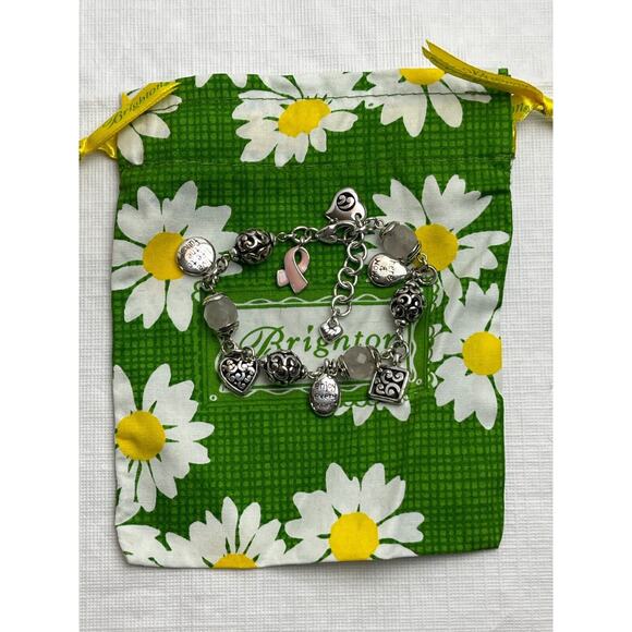 Brighton Breast Cancer awareness Charm BRACELET PINK Ribbon INSPIRATIONAL - Picture 2 of 6